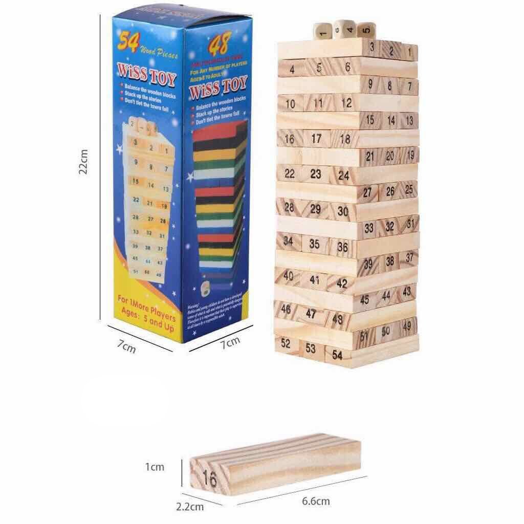 zaidimas-griuvantis-bokstas-wiss-toy-54-vnt Žaidimas griūvantis bokštas Wiss Toy, 54 vnt. - Image 1