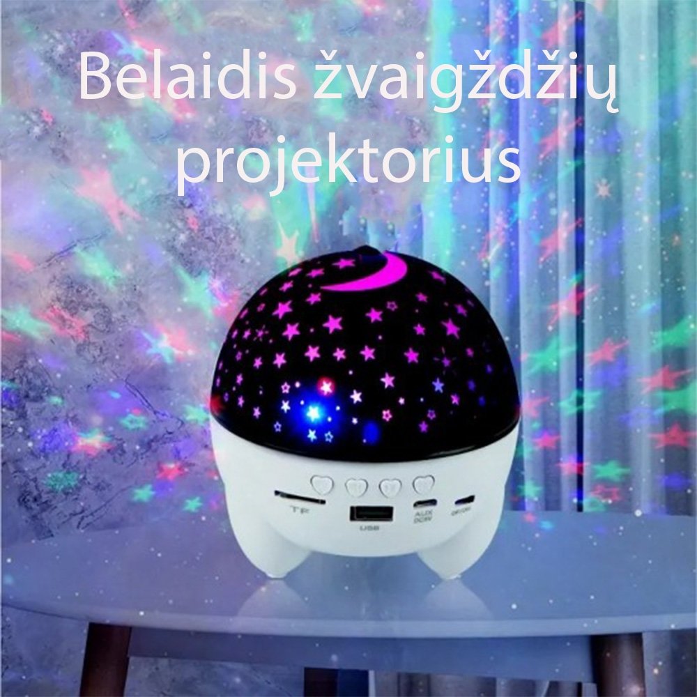 zvaigzdziu-projektorius-ikraunamas Žvaigždžių Projektorius kolonėlė (įkraunamas) - Image 1