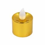 dekoratyvinė led žvakutė, auksinės spalvos, 3,5 × 3,5 cm - Image 2